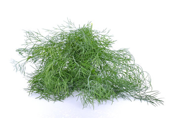 Dill on white background