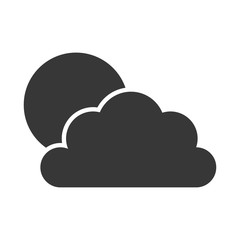 sun cloud weather icon vector graphic
