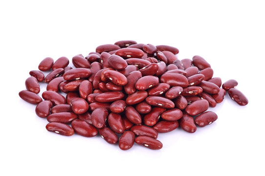 Red bean on white background