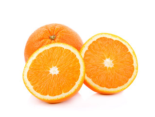 Orange fruit on white background