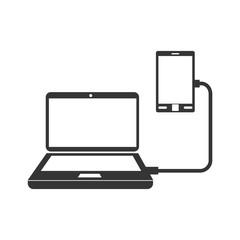 Fototapeta premium laptop smartphone device icon vector graphic