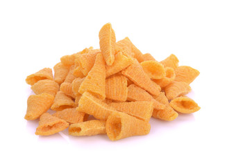 corn snacks on a white background