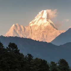 evening view of Ama Dablam