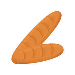 baguette bread bakery icon vector graphic