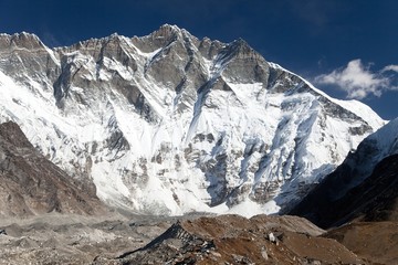 View of top of Lhotse, South rock face