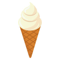 ice cream vanilla icon vector graphic