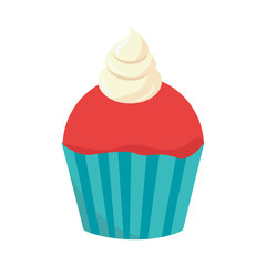cupcake dessert cream icon vector graphic