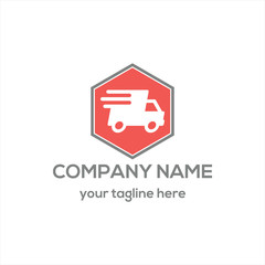 Logistic Truck Logo Vector