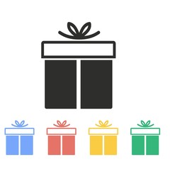 Gift Box - vector icon.