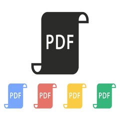 PDF - vector icon.