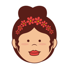 women cute make up icon vector graphic