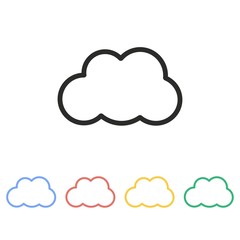 Clouds sky - vector icon.