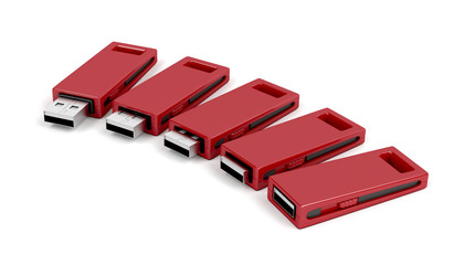 Slide usb flash drives