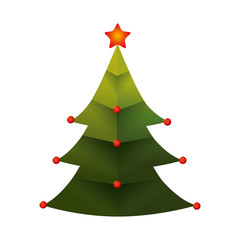 christmas tree season icon vector graphic