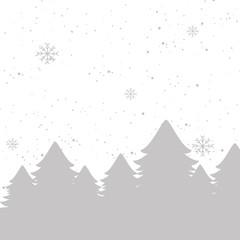 tree snowflake winter season icon vector graphic