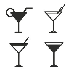 Cocktail icon set