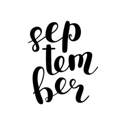 September. Brush lettering.