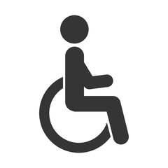 handicapped symbol wheelchair icon vector graphic