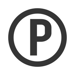 parking symbol icon vector graphic