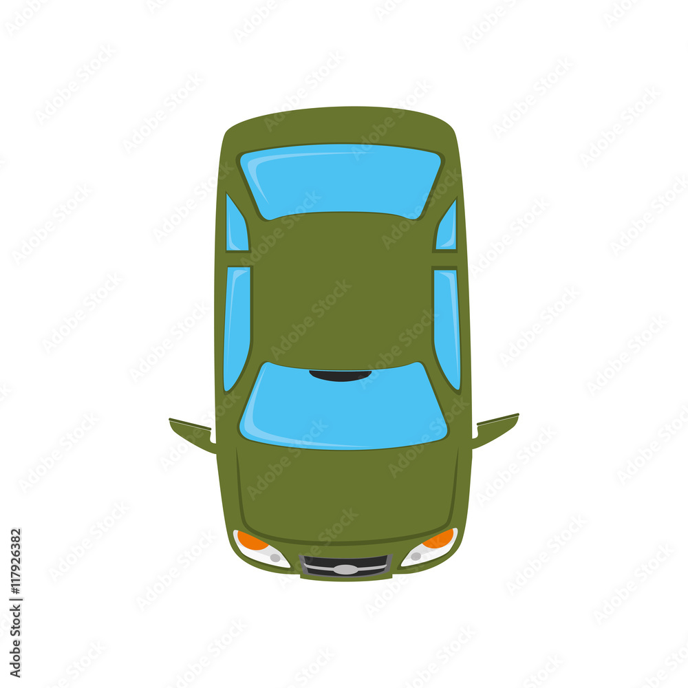 Canvas Prints car transport auto vehicle top icon vector graphic