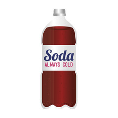 bottle soda drink icon vector graphic