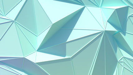 abstract horizontal background of blue triangles