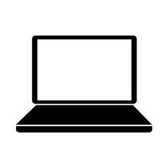 laptop screen computer portable technology electronic icon vecto