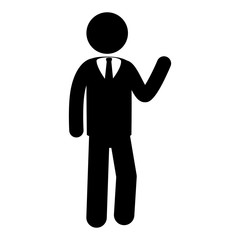 man executive suit tie business  icon vector graphic