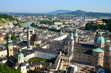 Aerial panoramic view of the Salzburg