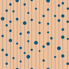 Polka dot on line seamless pattern