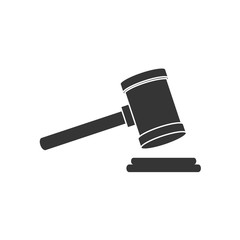 auction court hammer law vector graphic icon