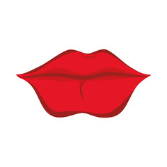 mouth kiss lips sexy red women female glossy vector graphic illustrated isolated 