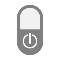 Isolated pill icon with an off button
