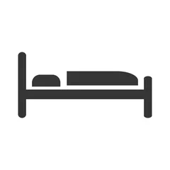 Foto op Aluminium bed icon symbol sleep night hotel motel vector graphic illustration isolated and flat © Gstudio