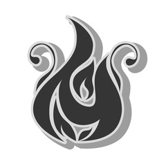 fire flame burn hot heat flaming vector graphic isolated illustration