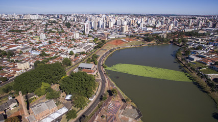Aerial View of the City of Sao Jose do Rio Preto in Sao Paulo in