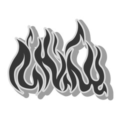 fire flame burn hot heat flaming vector graphic isolated illustration