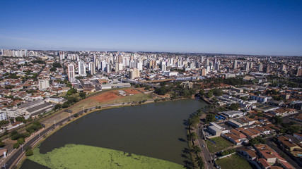 Aerial View of the City of Sao Jose do Rio Preto in Sao Paulo in
