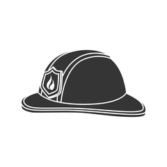 hat fireman fire department cap equipment firefighter vector graphic isolated illustration