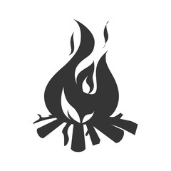 campfire bonfire firewood flammable burn fire vector graphic isolated illustration
