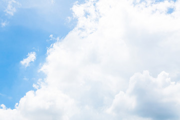 Obraz premium Blue sky with cloud with background daylight, natural sky composition, element of design ,Cloudy blue sky abstract background
