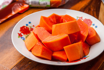 pieces of papaya