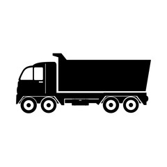 truck dump construction industry cargo service vector graphic isolated illustration