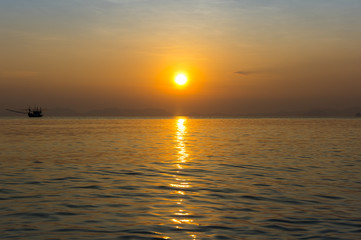 Naklejka na ściany i meble Andaman sea on sunset