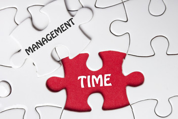 Time management.  Missing Piece Jigsaw Puzzle with word