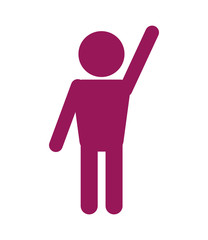 flat design man pictogram icon vector illustration