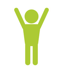 Obraz premium flat design man pictogram icon vector illustration