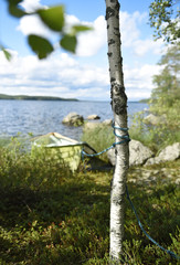 Fototapeta premium Finland Island Boat