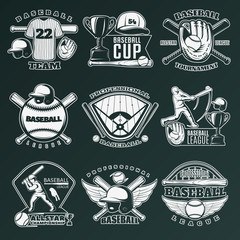 Baseball Monochrome Emblems