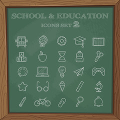 School signs and symbols.